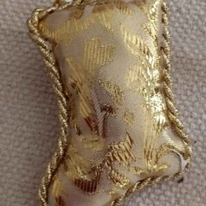 Gold and Cream Decorative Stocking Ornament